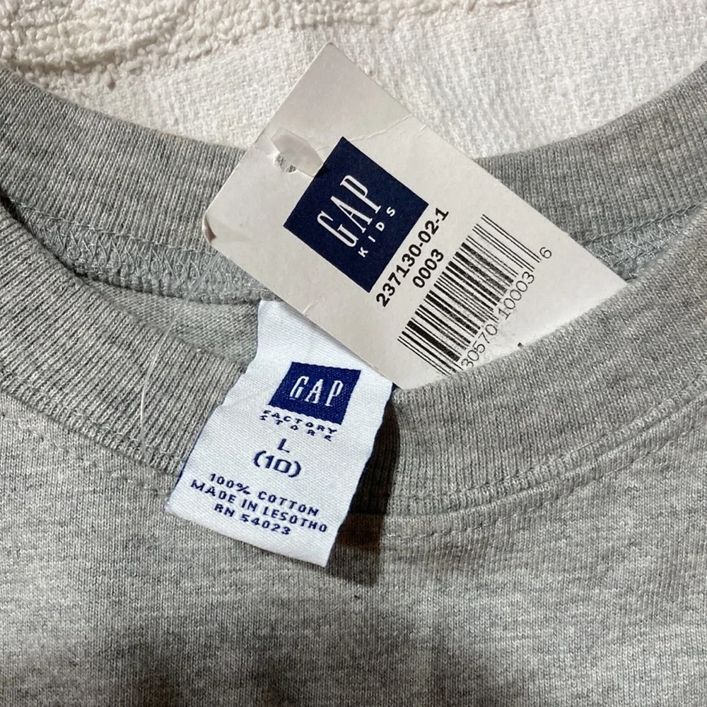🐸 Boys 100% Cotton GAP Sleeveless Grey Basketball SHIRT Sz 10/L, NWT
